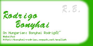 rodrigo bonyhai business card